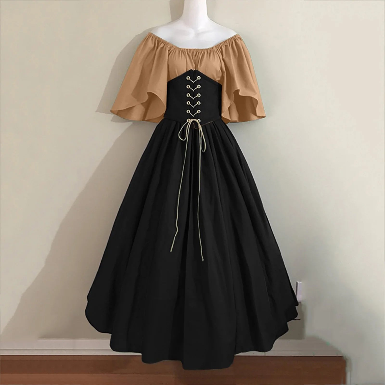 Vestidos De Feria Renacentista Para Mujeres Medievales Irlandeses Tradicionales Talla Grande Vestidos Con Volantes Sobre Vestido Corsé Retro Vestido De Cosplay